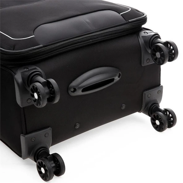 ÇÇS 650 Kumaş Valiz Orta Boy Siyah - Resim 8