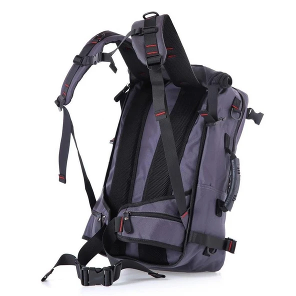 ÇÇS 51490 Fonksiyonel Seyahat Sırt Çantası Gri - Resim 5