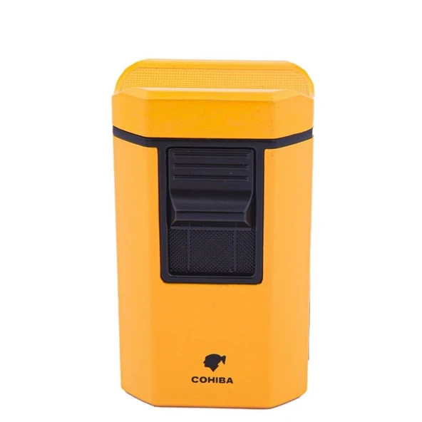 Cohiba CCM0611 4 Jet Torch Masa Tipi Puro Çakmağı Sarı ürün görseli 1