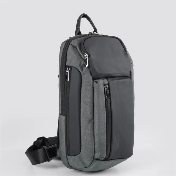 Ççs 51464 Tek Omuz Askılı Sırt ve Göğüs Çantası Gri ürün görseli