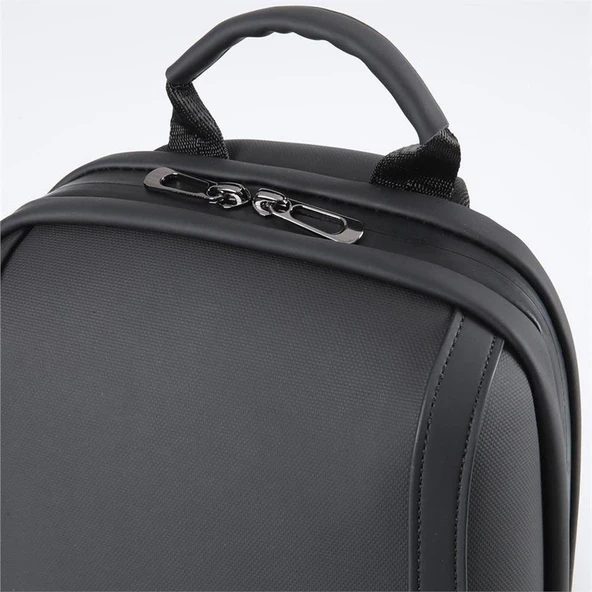 Ççs 51466 Tek Omuz Askılı Sırt ve Göğüs Çantası Siyah - Resim 7