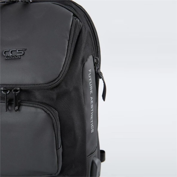 Ççs 51461 Tek Omuz Askılı Sırt ve Göğüs Çantası Siyah - Resim 6