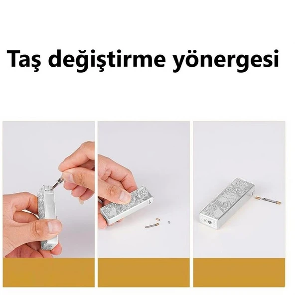 Dunhll Tarz M2 Çarklı Mekanik Çakmak Gümüş - 6