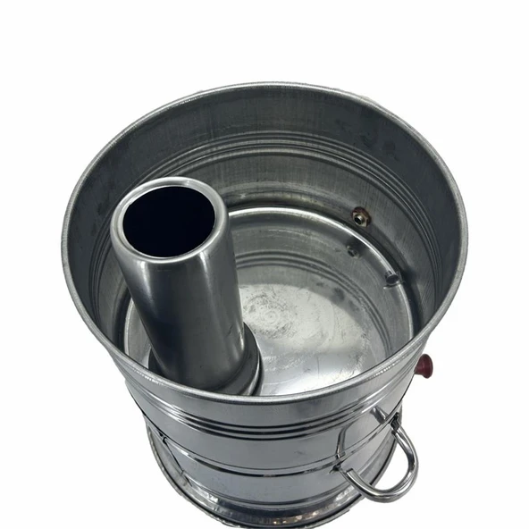 Paslanmaz 304 Çelik Demlikli 7 litre Semaver - 5