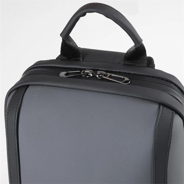 Ççs 51466 Tek Omuz Askılı Sırt ve Göğüs Çantası Gri - Resim 6