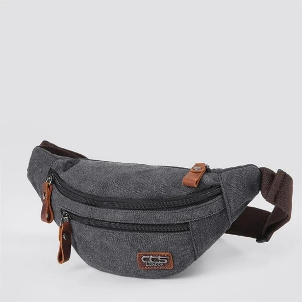Ççs 31517 Sport Kanvas Bel Çantası Siyah - Resim 6