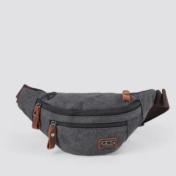 Ççs 31517 Sport Kanvas Bel Çantası Siyah ürün görseli 1