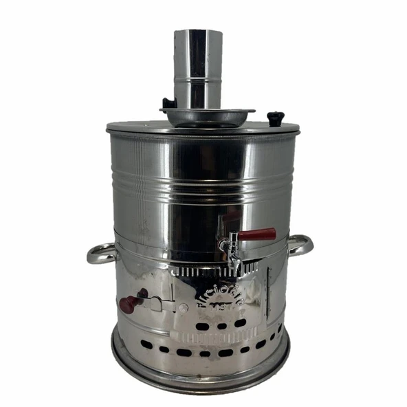 Paslanmaz 304 Çelik Demlikli 7 litre Semaver - 3
