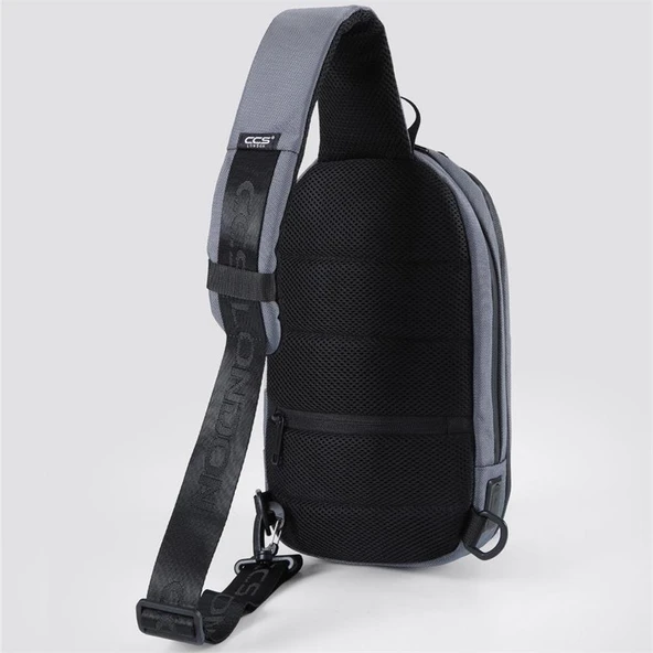 Ççs 31409 Tek Omuz Askılı Sırt ve Göğüs Çantası Gri - Resim 3