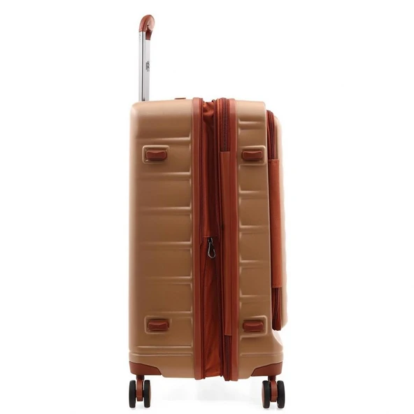 ÇÇS 5238 Lüx 3 Lü Valiz Seti Kahve - 6