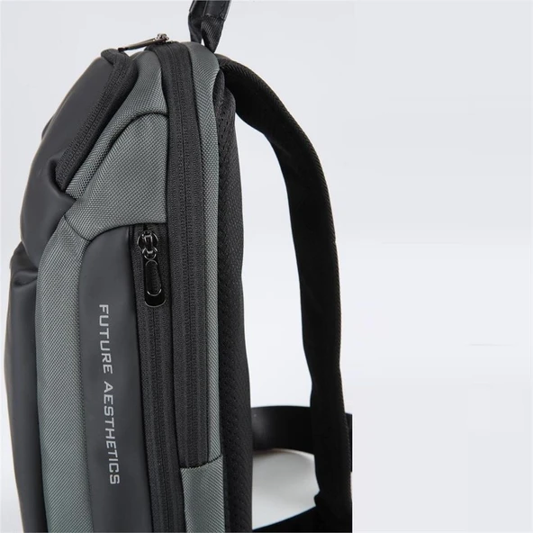 Ççs 51464 Tek Omuz Askılı Sırt ve Göğüs Çantası Gri - Resim 5