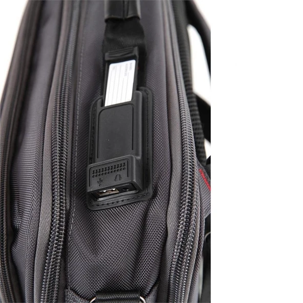 Ççs 51269 Şifreli Usb Laptop ve Evrak Sırt ve Omuz Çantası Gri - 3