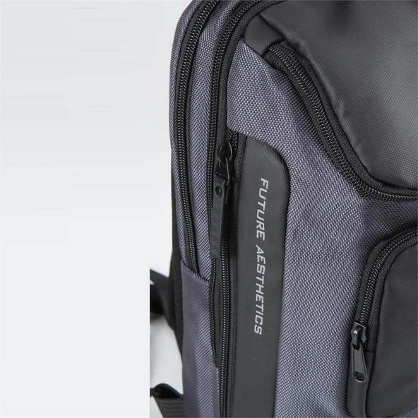 Ççs 51461 Tek Omuz Askılı Sırt ve Göğüs Çantası Gri - Resim 6