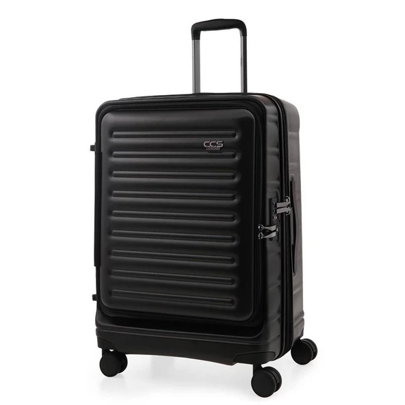 ÇÇS 5238 Lüx Kabin Boy Valiz Siyah - Resim 3