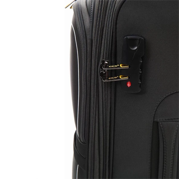 ÇÇS 650 Kumaş Valiz Orta Boy Siyah - Resim 10