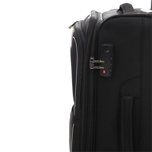 ÇÇS 650 Kumaş Valiz Orta Boy Siyah - Resim 7