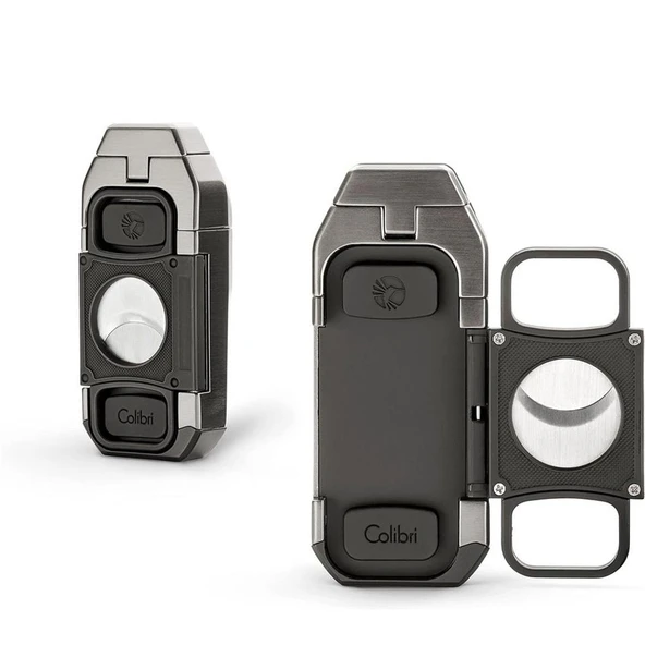 Colibri Boss Üçlü Jet Çakmak Puro Çakmağı Kesicili Siyah - 2