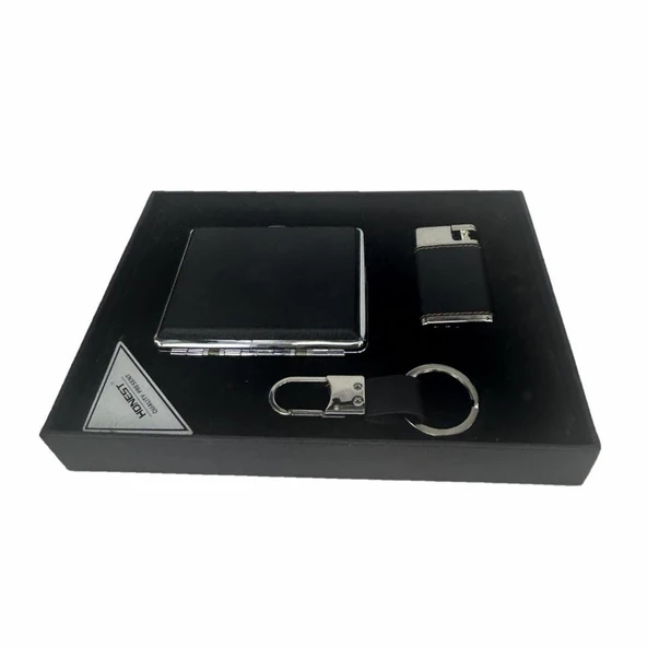 Honest Deri Kaplama Kartlık Çakı ve Anahtarlık Set ürün görseli 1