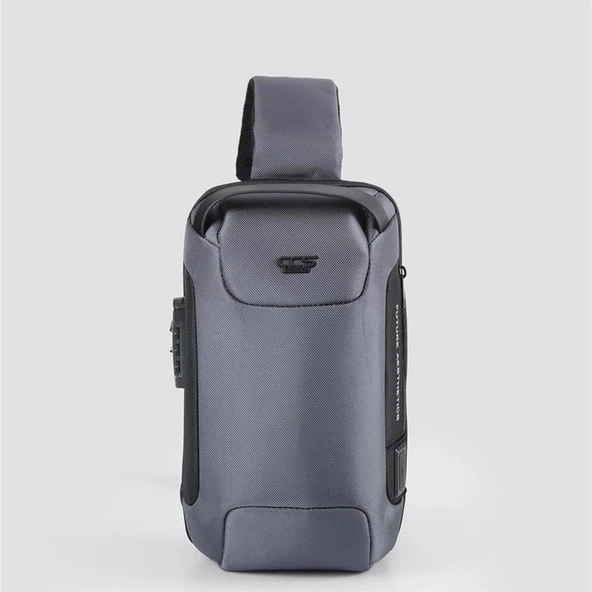 Ççs 51463 Tek Omuz Askılı Sırt ve Göğüs Çantası Gri - Resim 4