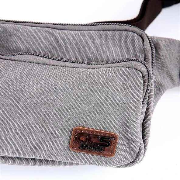Ççs 31467 Kanvas Bel Çantası Gri - 3