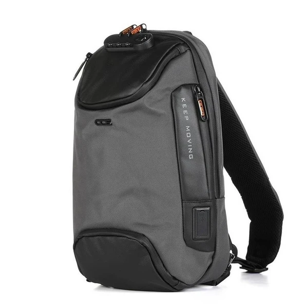 ÇÇS 31300 Usb Çıkışlı Çapraz Sırt ve Göğüs Çantası Gri ürün görseli