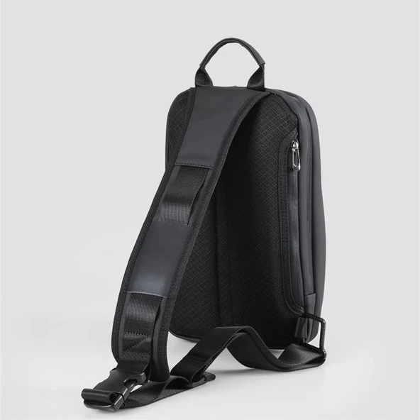 Ççs 51466 Tek Omuz Askılı Sırt ve Göğüs Çantası Siyah - Resim 5