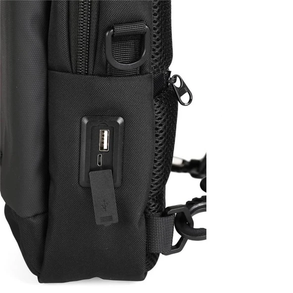 Ççs London 31289 Çapraz Sırt ve Göğüs Çantası Siyah - Resim 6