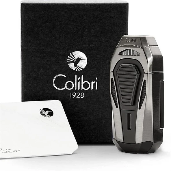 Colibri Boss Üçlü Jet Çakmak Puro Çakmağı Kesicili Siyah - 7