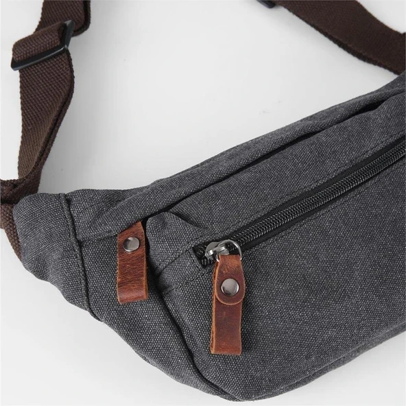 Ççs 31516 Sport Kanvas Bel Çantası Siyah - 3