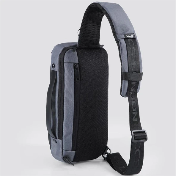 Ççs 31407 Tek Omuz Askılı Sırt ve Göğüs Çantası Gri - Resim 6