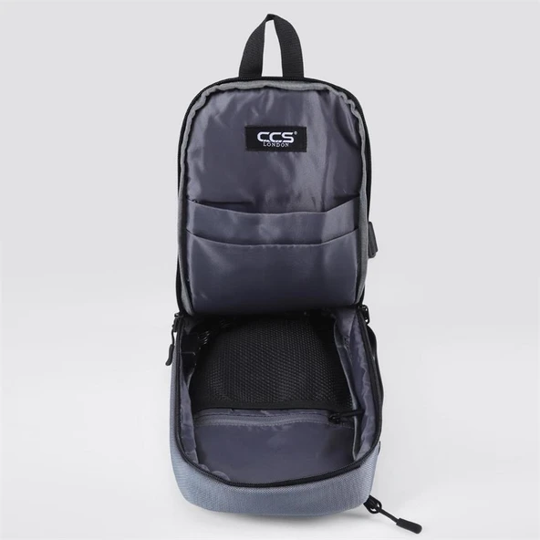 Ççs 31407 Tek Omuz Askılı Sırt ve Göğüs Çantası Gri - Resim 2