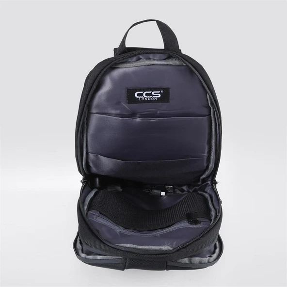 Ççs 31409 Tek Omuz Askılı Sırt ve Göğüs Çantası Siyah - Resim 6