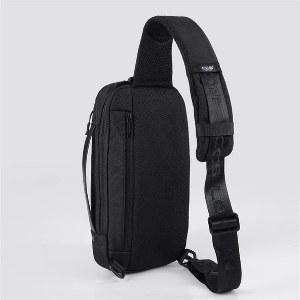 Ççs 31407 Tek Omuz Askılı Sırt ve Göğüs Çantası Siyah - Resim 3