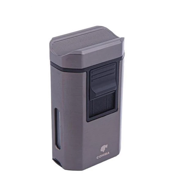 Cohiba CCM0613 4 Jet Torch Masa Tipi Puro Çakmağı Gri - Resim 2