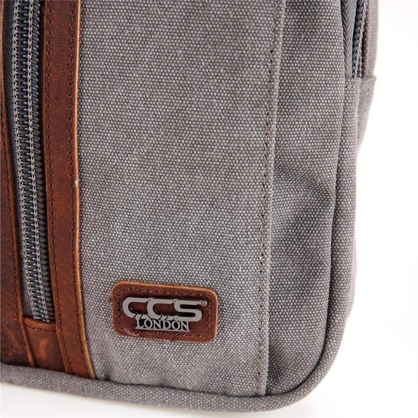 Ççs London 31468 Kanvas Çapraz Çanta Gri - 6