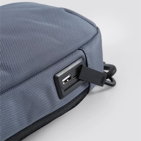 Ççs 31407 Tek Omuz Askılı Sırt ve Göğüs Çantası Gri - Resim 9