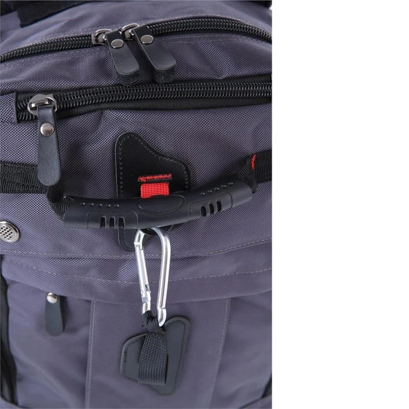 ÇÇS 51490 Fonksiyonel Seyahat Sırt Çantası Gri - Resim 7