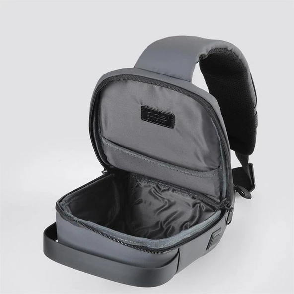 Ççs 51465 Tek Omuz Askılı Sırt ve Göğüs Çantası Gri - Resim 5