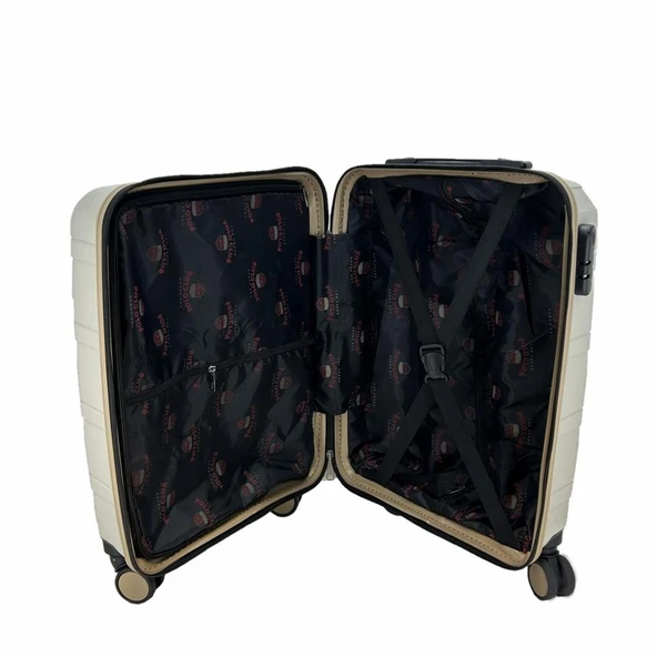 Las Vegas Polo Polipropilen Orta Boy Valiz Bej - Resim 5