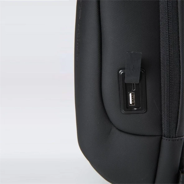 Ççs 51465 Tek Omuz Askılı Sırt ve Göğüs Çantası Siyah - Resim 7