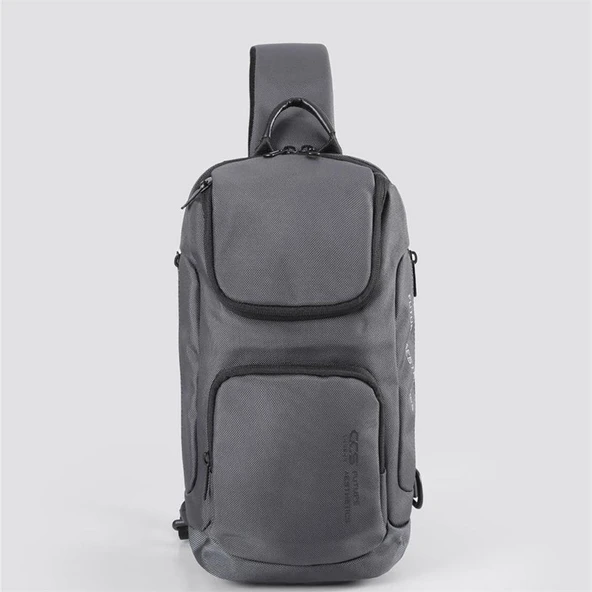 Ççs 51462 Tek Omuz Askılı Sırt ve Göğüs Çantası Gri - 4