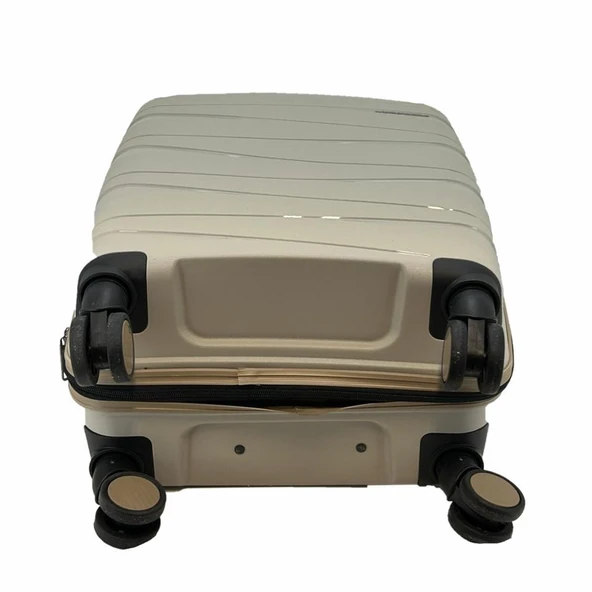 Las Vegas Polo Polipropilen Orta Boy Valiz Bej - Resim 3