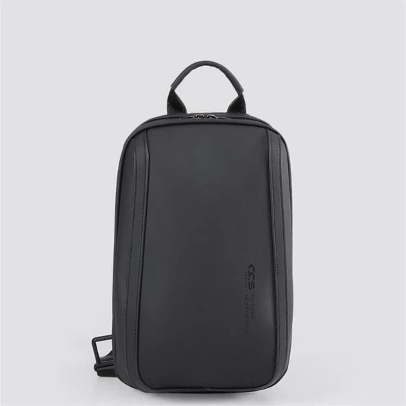 Ççs 51466 Tek Omuz Askılı Sırt ve Göğüs Çantası Siyah - Resim 4