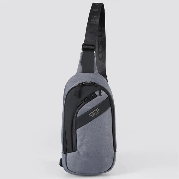 Ççs 31410 Tek Omuz Askılı Sırt ve Göğüs Çantası Gri - Resim 2