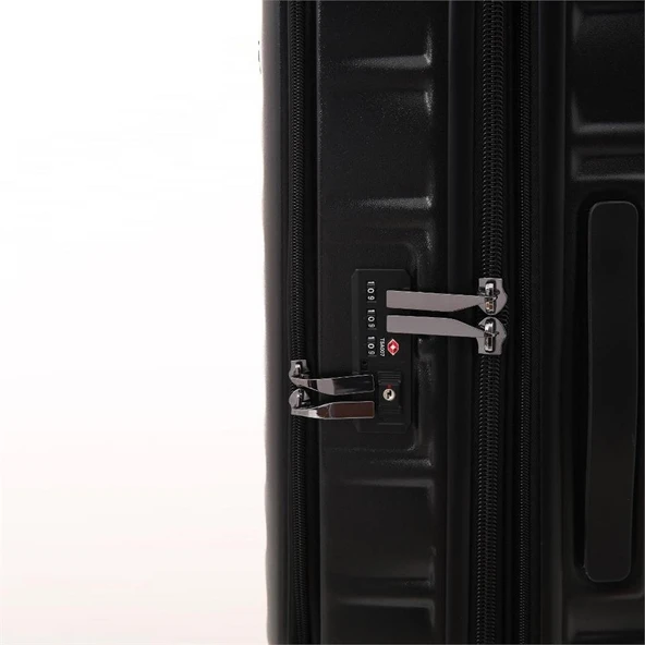 ÇÇS 5238 Lüx 3 Lü Valiz Seti Siyah - Resim 7