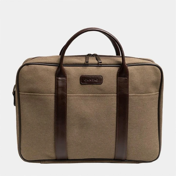 Retro Kanvas 35X23 Evrak ve Laptop Çantası 13 İnç Haki