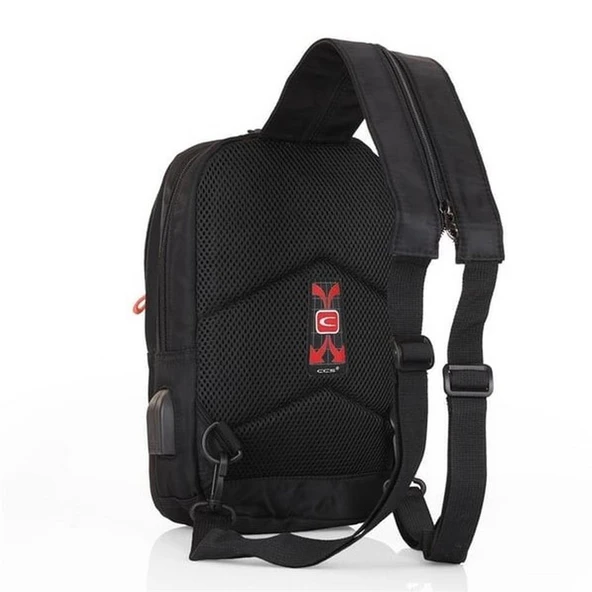 Ççs 71296 Usb Çapraz Omuz Çantası Siyah - 8