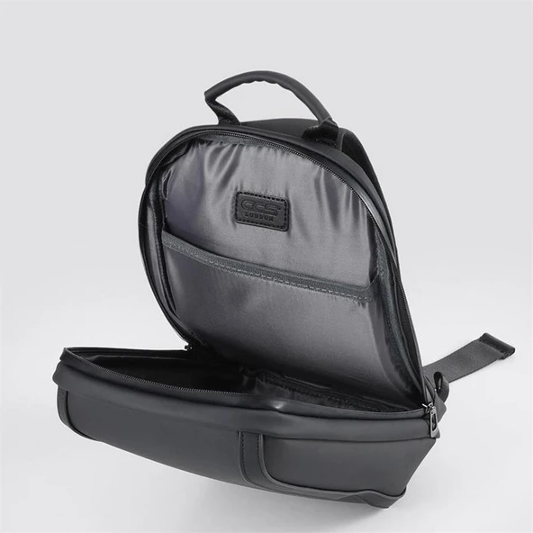 Ççs 51466 Tek Omuz Askılı Sırt ve Göğüs Çantası Siyah - Resim 2