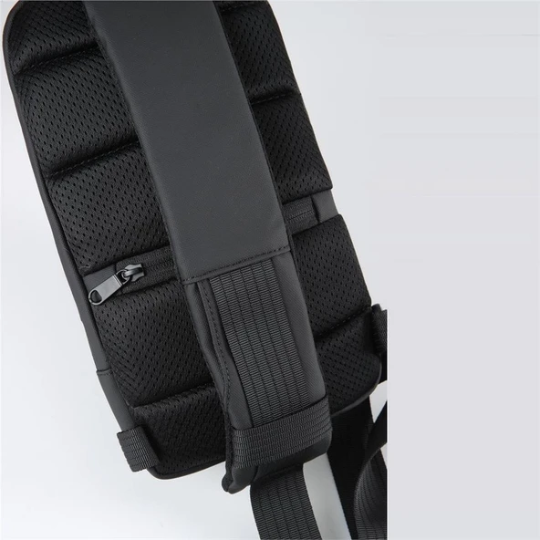 Ççs 51465 Tek Omuz Askılı Sırt ve Göğüs Çantası Siyah - Resim 8