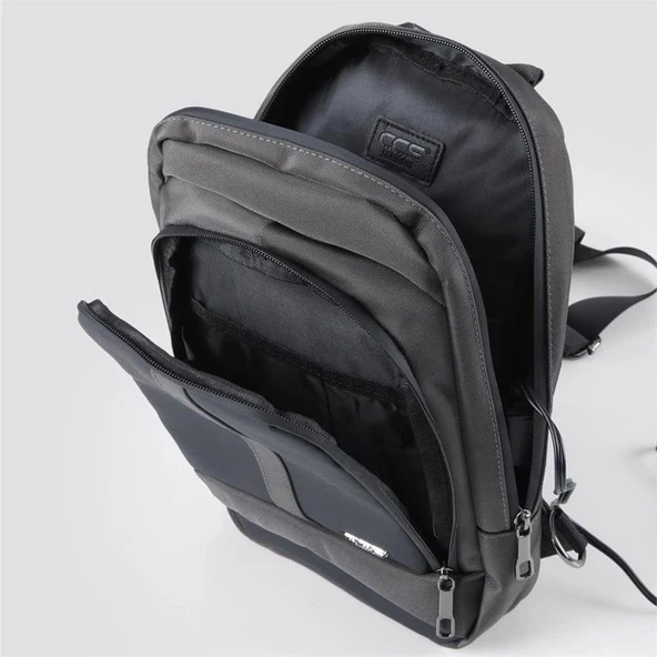 Ççs 51488 Tek Omuz Askılı Sırt ve Göğüs Çantası Gri - Resim 5